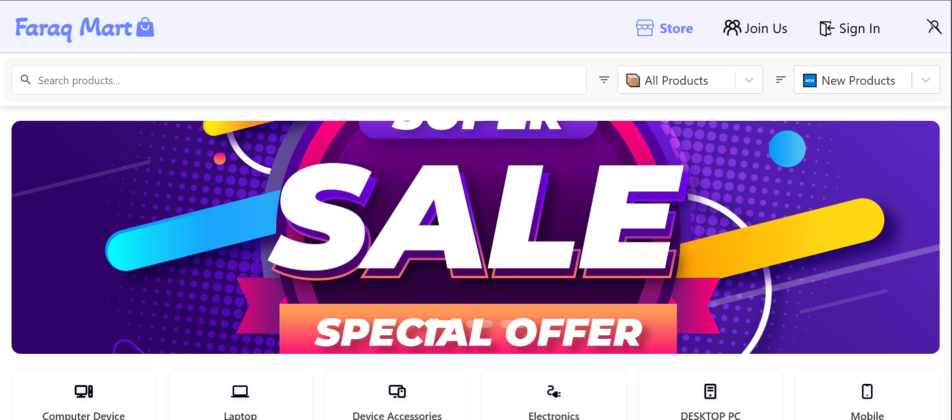 E-commerce Tech Store
